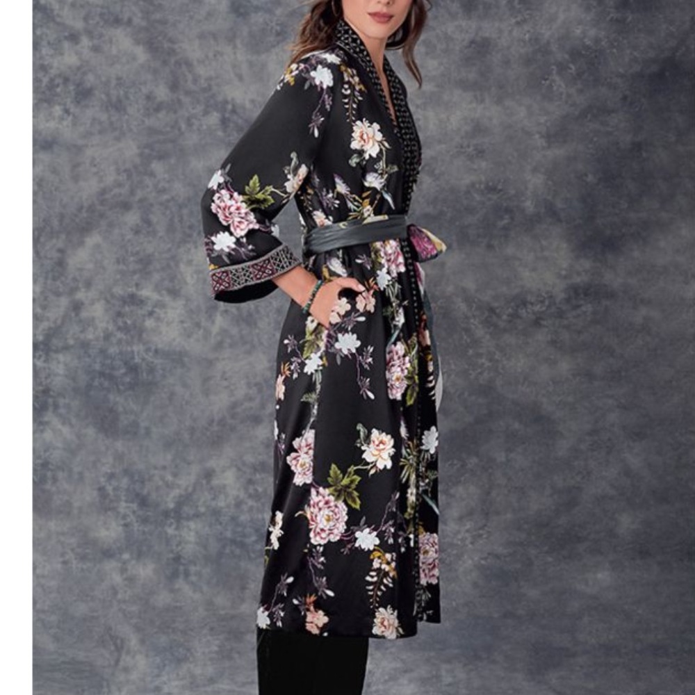NWT Johnny Was Long Floral Kimono. Small